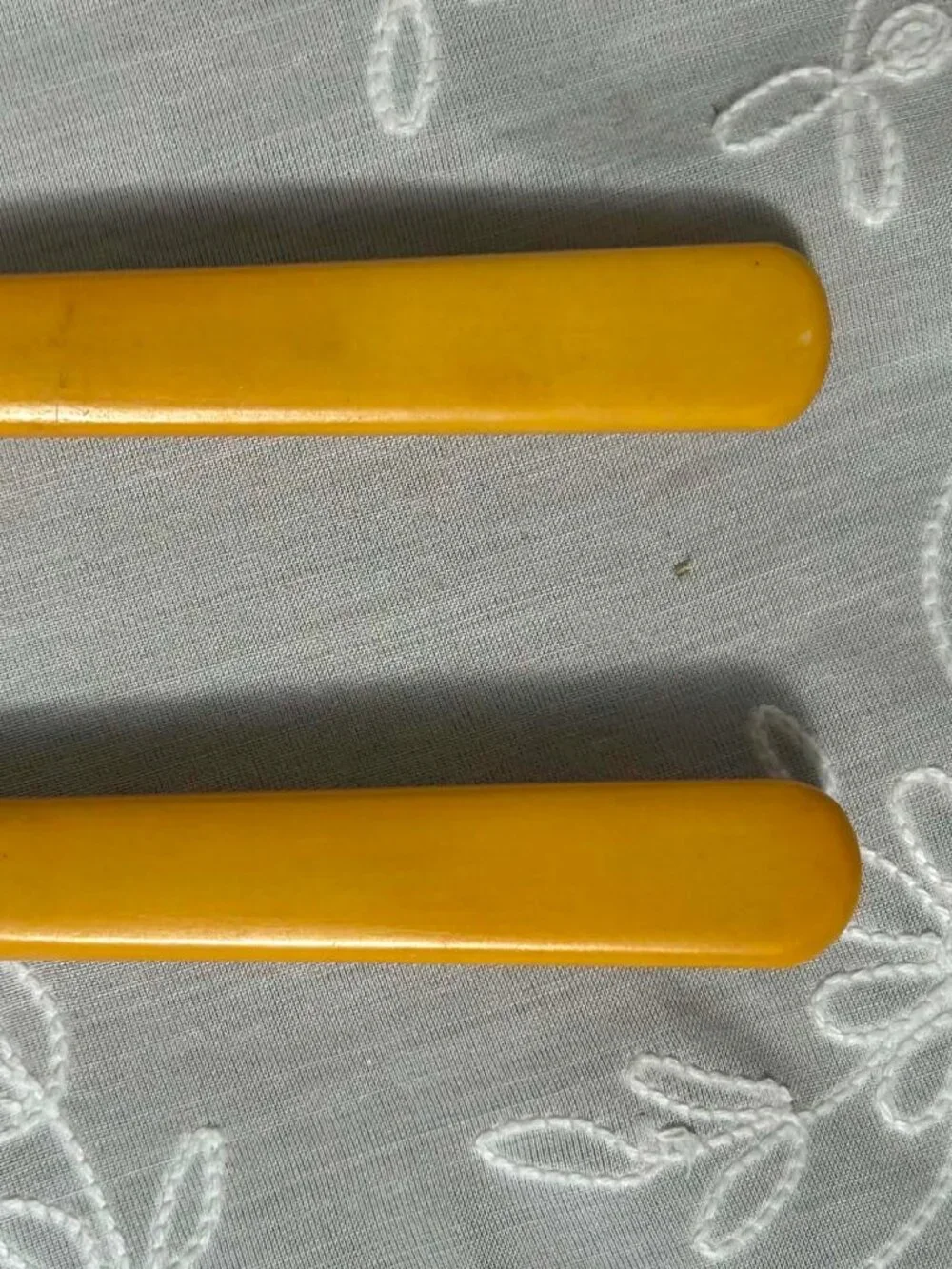 Pair of Antique Victorian Silver-Plated Engraved Fish Knives